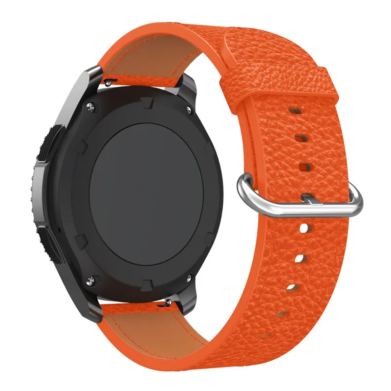 Кожаный ремешок для часов Ремешок Для Xiaomi Huami Amazfit GTR 47 мм Смарт-часы браслет для Amazfit Pace/Stratos 2 2S - Цвет: Orange