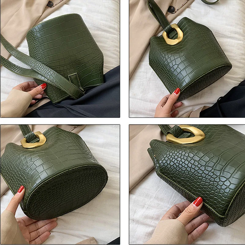 Mododiino, женская сумка через плечо из искусственной кожи, сумка через плечо с узором «крокодиловая кожа», женская сумка, роскошные сумки и кошельки DNV1256