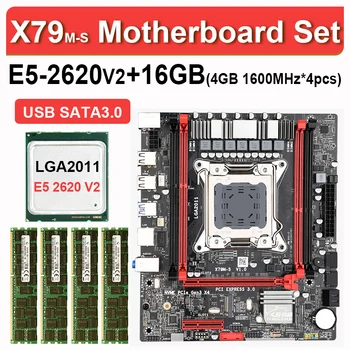 

ingshaX79 m-s motherboard set USB3.0 with Xeon LGA2011 E5 2620 V2 4x4GB=16GB 1600MHz 12800R DDR3 ECC REG memory M.2 SSD SATA3.0