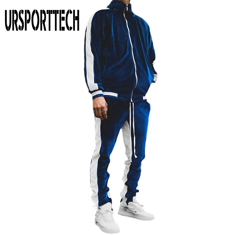 Tuta da uomo in velluto dorato Set da uomo primavera autunno tuta sportiva  uomo Plus velluto felpe con cappuccio + pantaloni felpa calda autunno  abbigliamento sportivo|Men's Sets| - AliExpress