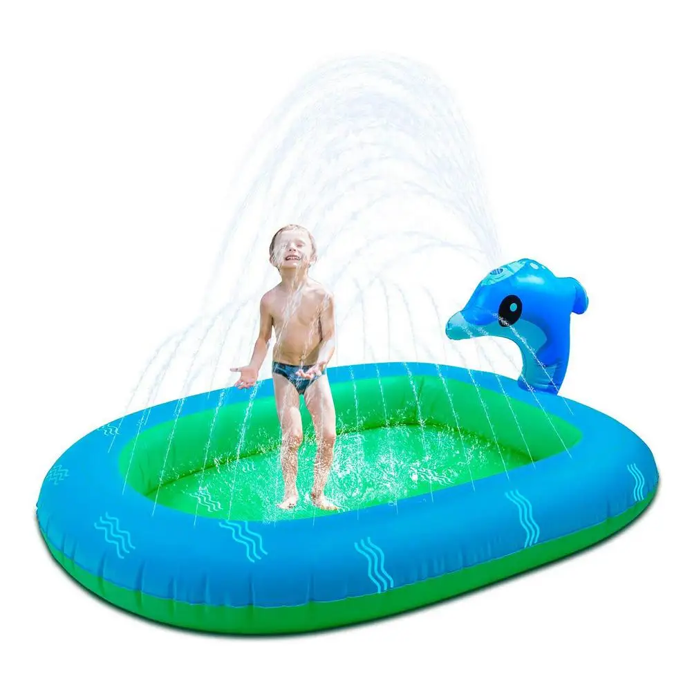 Dolphin Fountain Children Inflatable Water Jet Play Pool Swimming A Perfect Gift For Childrens To Relax In The Hot Summer | Дом и сад