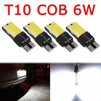 

4Pcs T10 W5W 194 168 COB 6W Canbus Error Free LED Car Side Wed-ge Light Lamp Bulb