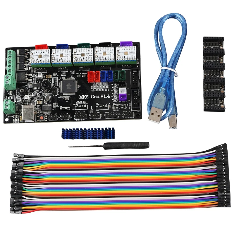 Материнская плата 3D принтера MKS GEN V1.4 + TMC2209 бесшумный привод совместим с Ramps1.4