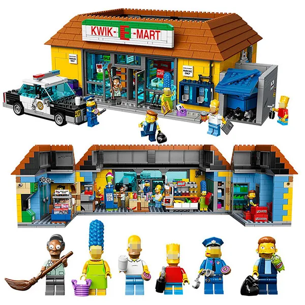 

King (83004) 16004 House KWIK-E-MART Supermarket 2232Pcs Model Building Block Bricks Toys Gift Compatible 71016