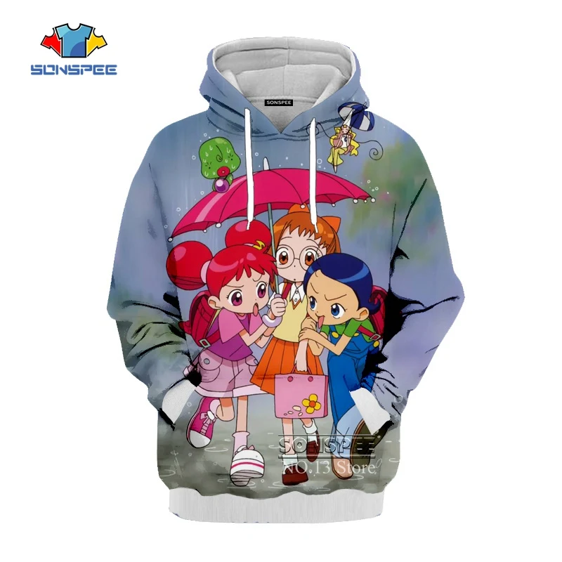 SONSPEE Ojamajo Doremi Harajuku Men Women Unisex 3D Clothes Hooded Hoodies Plus size 7XL Cap Hoody Sweatshirt jumper Cartoon ins (1)