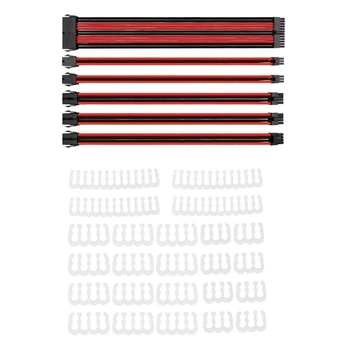 

1 Pcs Basic Extension Cable Kit-Power Extension Cable & 24 Pcs PC Cable Comb Motherboard 24Pin 8Pin 6Pin Cable Comb