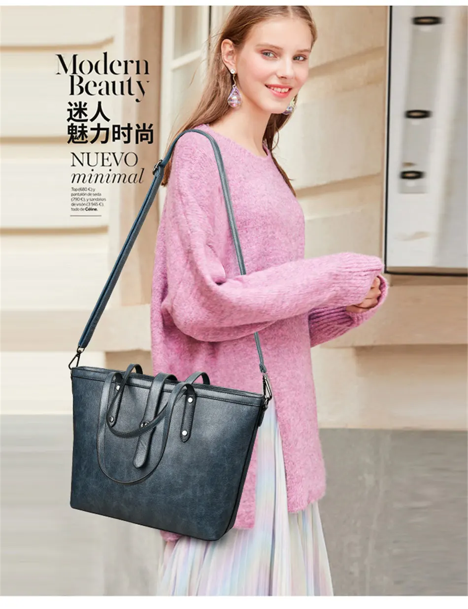 New Genuine Leather Handbags for women Crossbody bag Top Luxury Shoulder Bags High capacity tote cowhide women bags sac a main