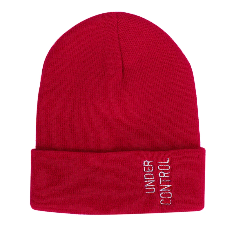 Fashion Winter Hats for Woman Casual Beanies for Men Women Warm Knitted Winter Hat Fashion Solid Hip-hop Beanie Hat Unisex Cap - Цвет: Wine