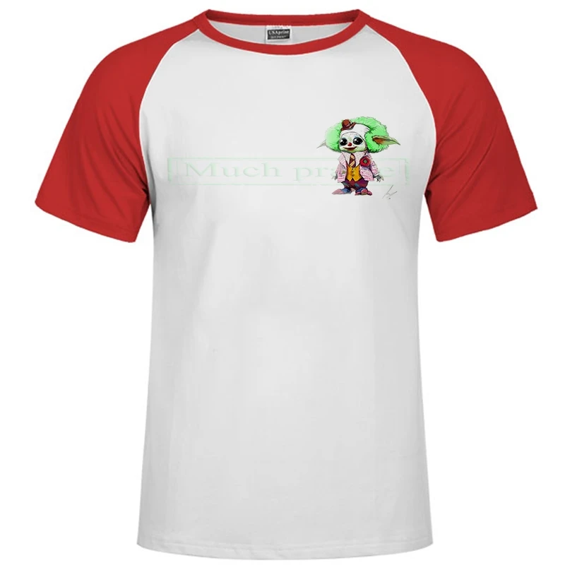 Raglan red 257 Г. Йода, Футболка мужская, Звездные войны, мандалор, футболка унисекс, Покемон, мультфильм, ребенок, йода, милая Футболка Harajuku, хип-хоп, уличная одежда, тренажерный зал - Цвет: Raglan red 257