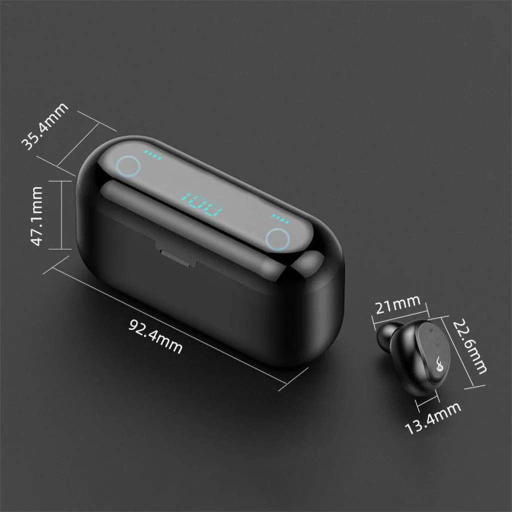 CARPRIE TWS Bluetooth 5.0 Earphone Wireless Headphones Power Display Sport Stereo Cordless Earbuds Headset with Charging Box