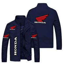 Honda Men's Motorcycle Bike Jacket 2021 Autumn Winter Coats Mens Honda Red Wing Jacket Windbreaker Punk Bomber Jacket Streetwear
