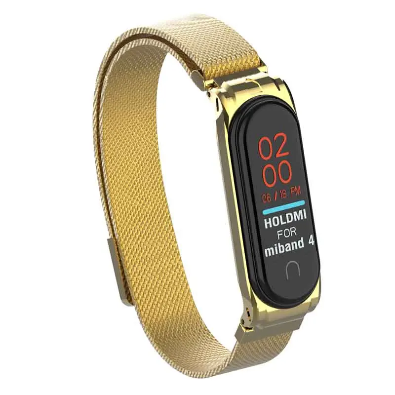 Запястье для Xiaomi mi Band 4 3 металлический ремешок фитнес-Браслет Смарт-часы спортивные mi lanese Pulseira Correa пояс для mi band 4 3
