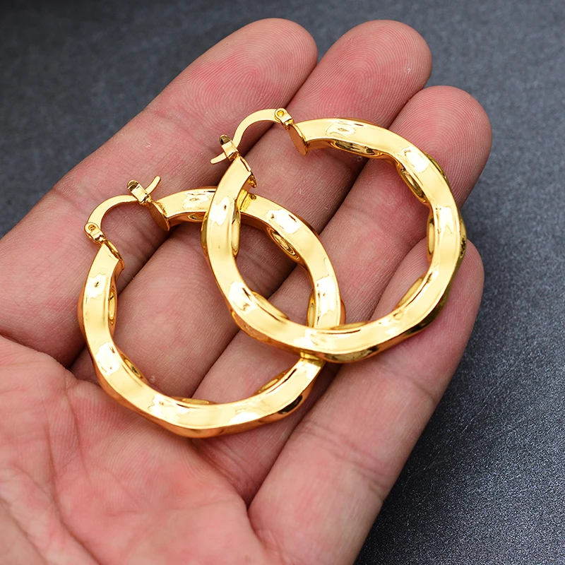 Африканские Дубаи арабские серьги золотого цвета для женщин Эфиопия ювелирные