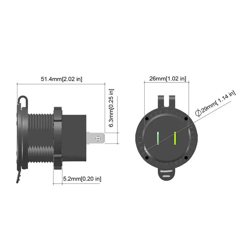 12 V/24 V розетка для автомобильного прикуривателя Универсальный двойной Переходник USB для зарядки в машине встраиваемые автомобильные аксессуары