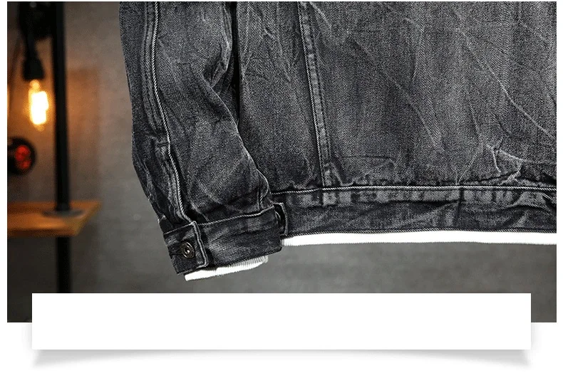 Новинка, Kot Ceket, черная, серая, Chaqueta, vaqueta, Hombre, Повседневная джинсовая куртка, Мужская, с отворотом, модная, облегающая, Kurtka, джинсовая куртка, мужское пальто