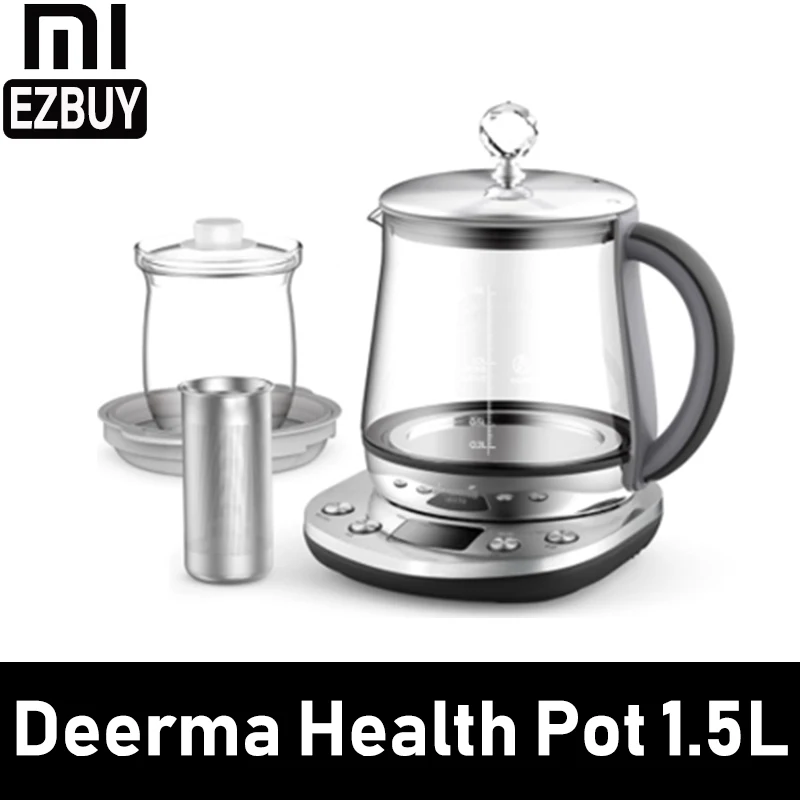 Xiaomi Deerma 1.5L многофункциональный электрический чайник из нержавеющей стали для