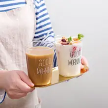 Креативные стеклянные чашки Посуда для напитков прозрачные питьевые чашка, сок чашки для молока кофе чашка здоровые вина пивные стеклянные чашки бокал для вина es