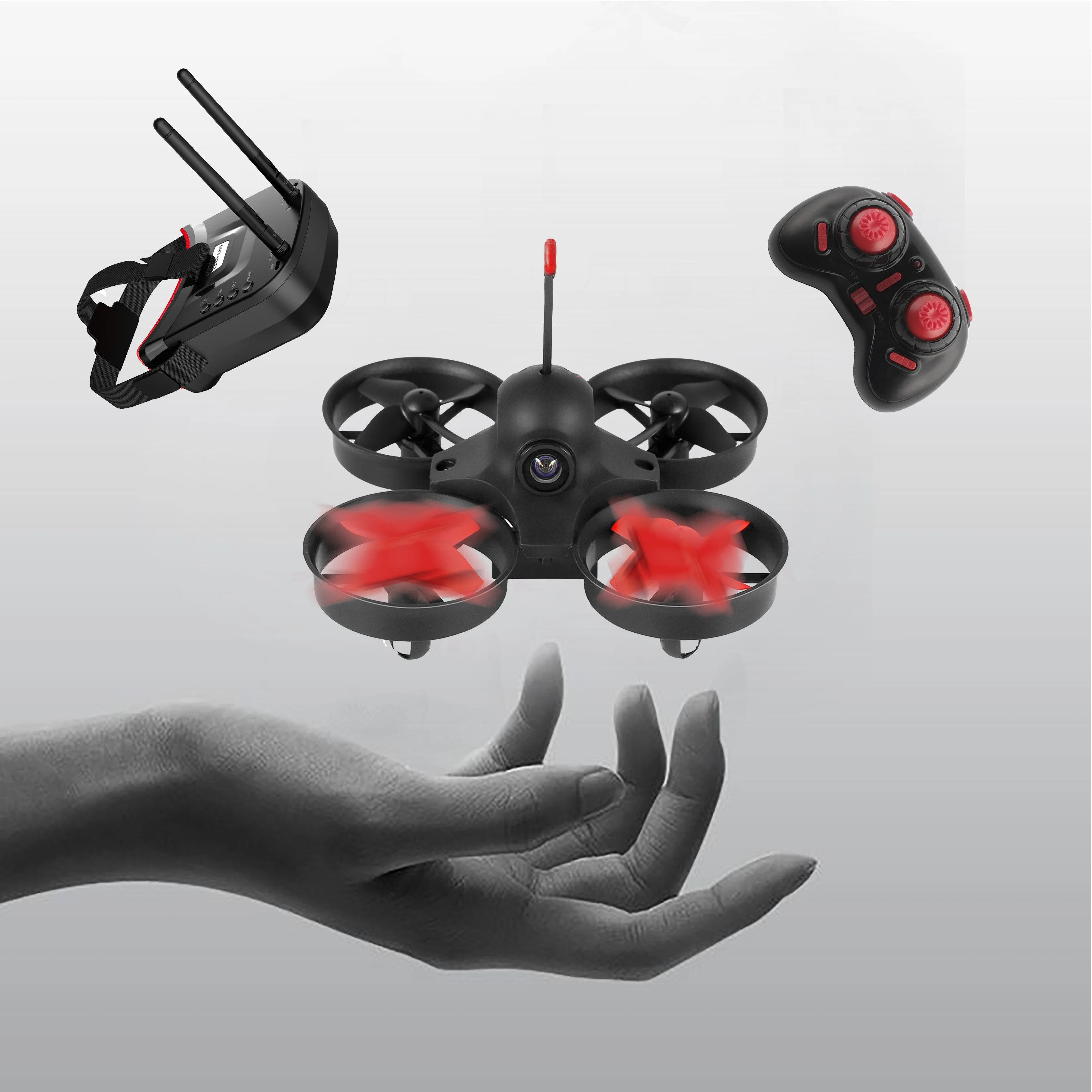 VR Drone Brinquedos, 5.8G S2, 800TVL, Câmera 40CH, 3 