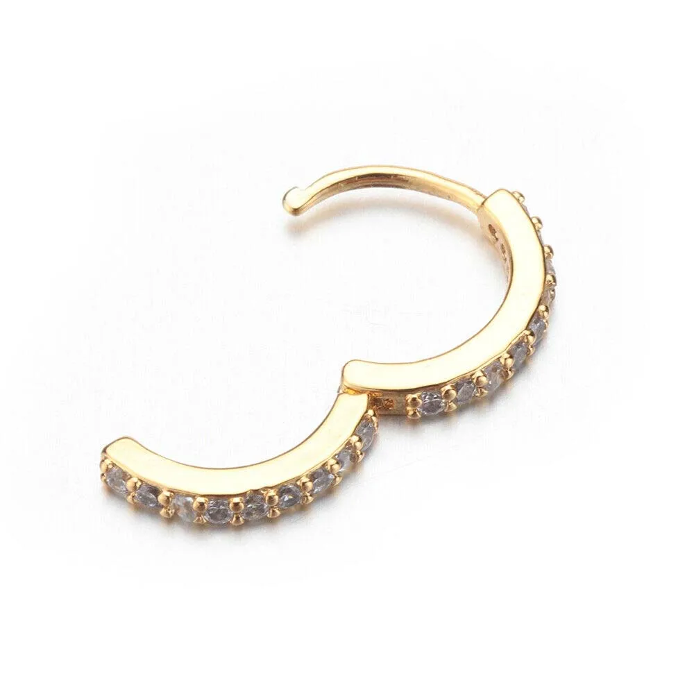 Leaves Shape Rhinestone Surround Hoop Earrings Round Earrings Lovers Circle Ear Ring Women Crystal Small Earring Jewelry Gift - Image 5