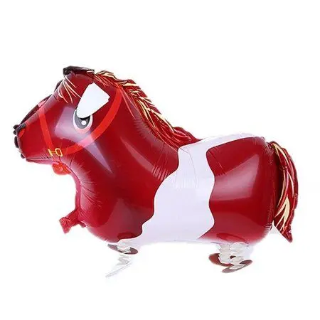 ZL horse 66x88 см шагающие животные Альпака шары овца лошадь пастбище День Рождения украшения kis цветок свинья кошка globos сюрприз - Цвет: ZL horse
