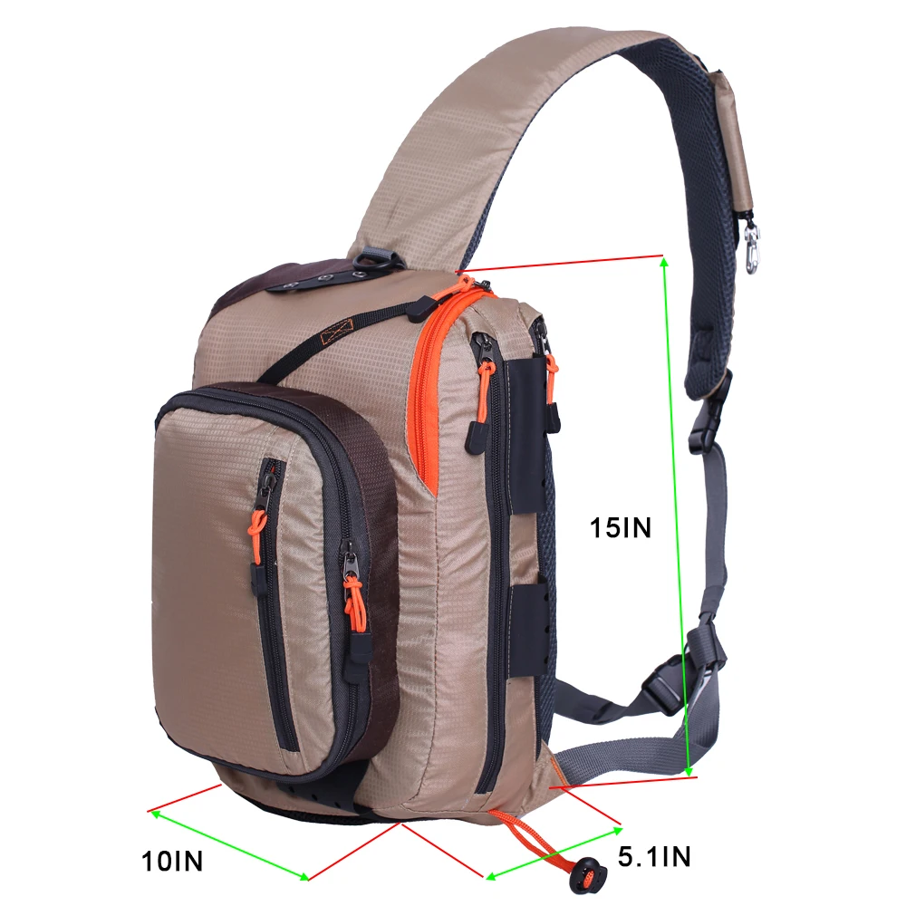 Waterproof Multi-Purpose Fly Fishing Sling Bag Shoulder Pack Storage premium 