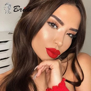 

BRIDE Body Wave Wig Brown Wig For Women Synthetic Coaplay Ombre Wigs Extension Daily Party Wigs Natural With Cap for Party Daily