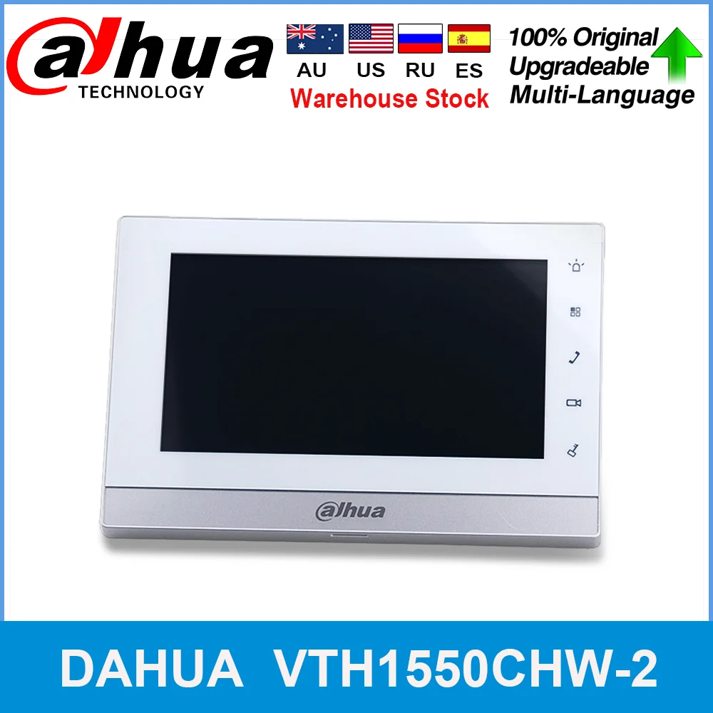 Dahua-Monitor IP de 7 pulgadas, máquina de Control de aplicación remota para interior, 800x480, 960P, 2 cables, VTH1550CHW-2