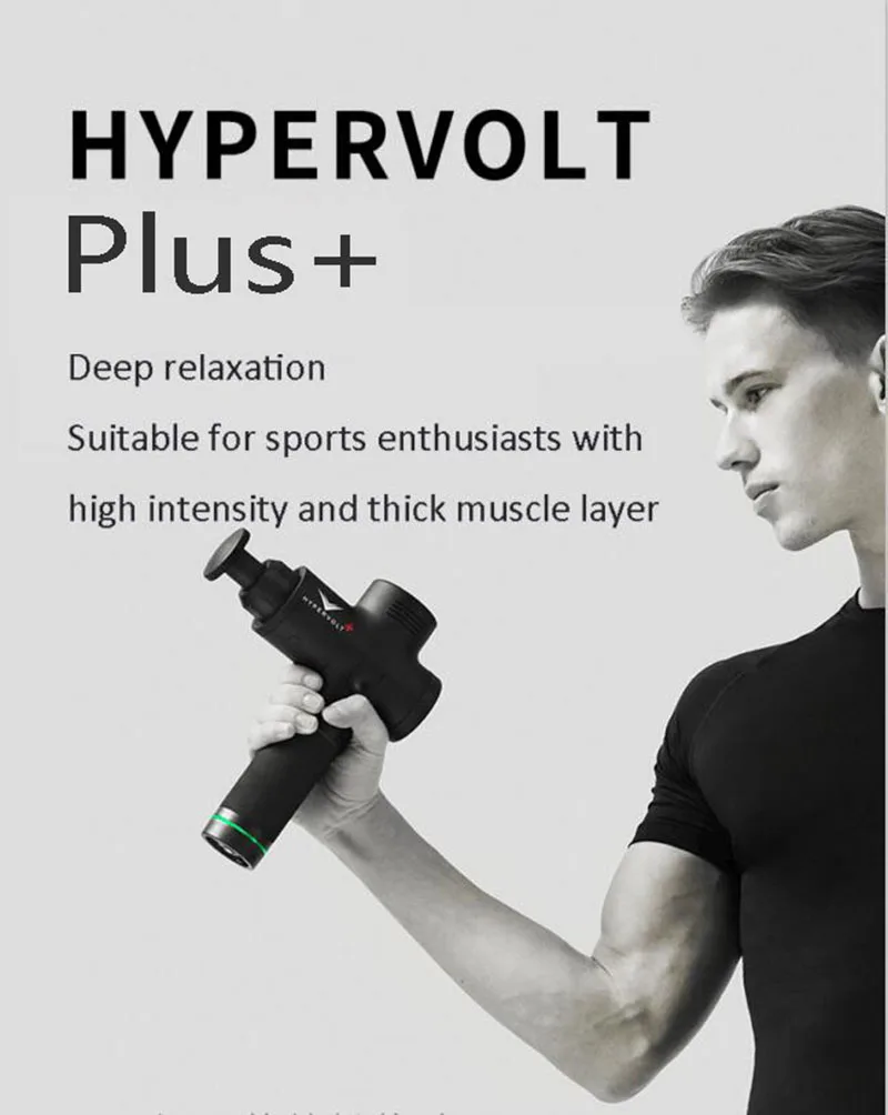 Hyperice Hypervolt Plus портативный массажный прибор, пистолет для глубоких тканей, перкуссионный Массажер для мышц, ручной Электрический массажер для тела