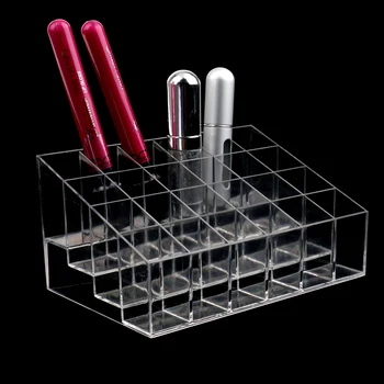 

Acrylic 24 Lipstick Holder Display Cosmetic Organizer Makeup Case Storage