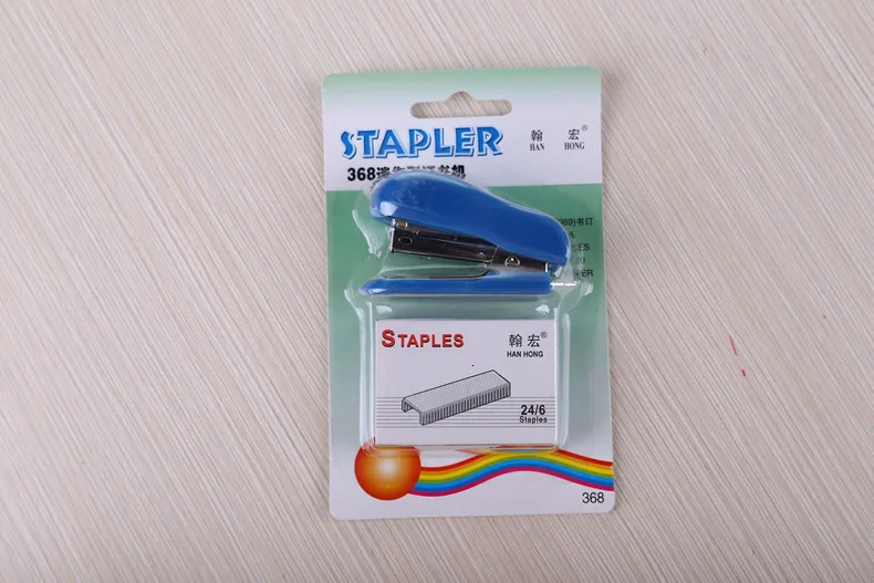 1 шт. мини-степлер со скобами 4 цвета ручной степлер без скоб набор канцелярских принадлежностей школьные принадлежности офисный степлер