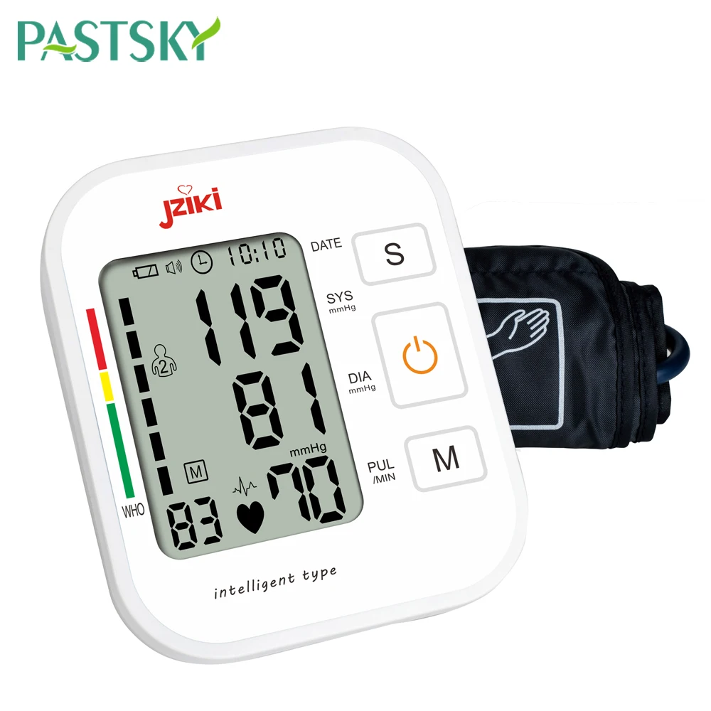 

Electric Upper Arm Blood Pressure Monitor Digital Heart Beat Rate Pulse Meter With Voice Alarm Automatic sphygmomanometer