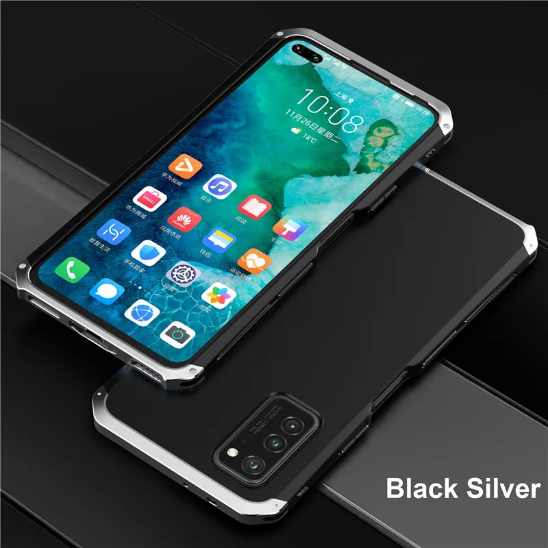 Чехол для Honor V30, чехол для huawei Honor V30 Pro, ударопрочный металлический+ поликарбонатный защитный чехол V30, Жесткий Чехол для huawei V30 Pro, Fundas Carcasa