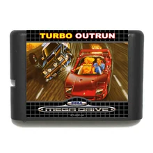 Турбо Outrun 16 бит MD игровая карта для sega Mega Drive для Genesis