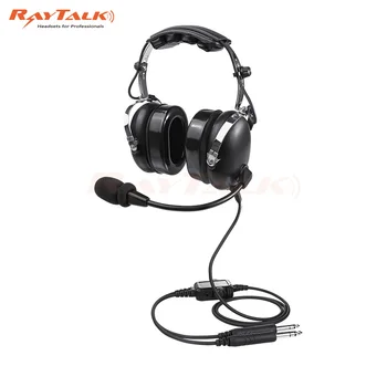 

10 PCS Aviation Pilot Headset, Noise Cancelling Mic, Stereo Support, Comfoetable Ear Pad, GA Dual Plugs, free shipping