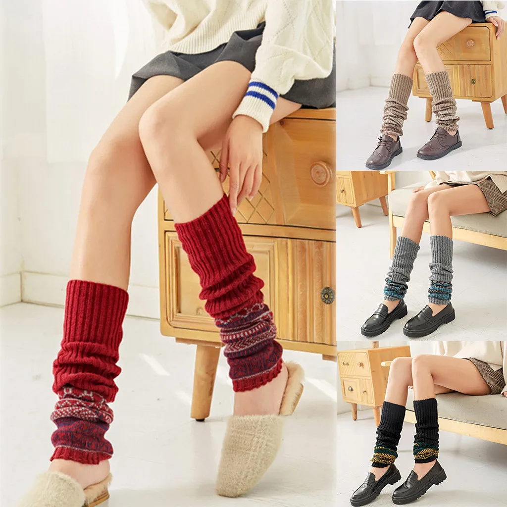 Женские носки, calcetines, для девушек, женщин, до бедра, выше колена, Длинные однотонные чулки, теплые skarpetki