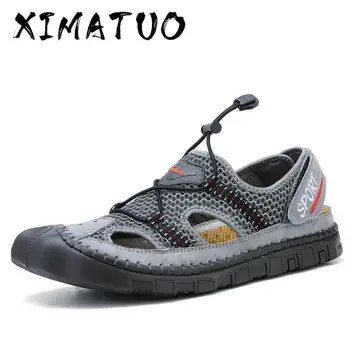 

2020 New Summer Breathable Mesh Men's Sandals Beach Shoes Outdoor Casual Fashion Comfortable Male Footwear Sandalias