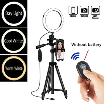

Dimmable LED ring light with tripod USB Ring lamp Photography selfie light ring tripod with lamp ringlight ring light Tripod wit