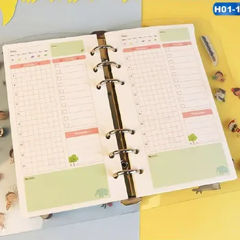 

1pcs Korean Stationery A5/A6 Standard 6-hole Loose-leaf Book Inner Core Hand Book Refills Color Replace Inner Pages