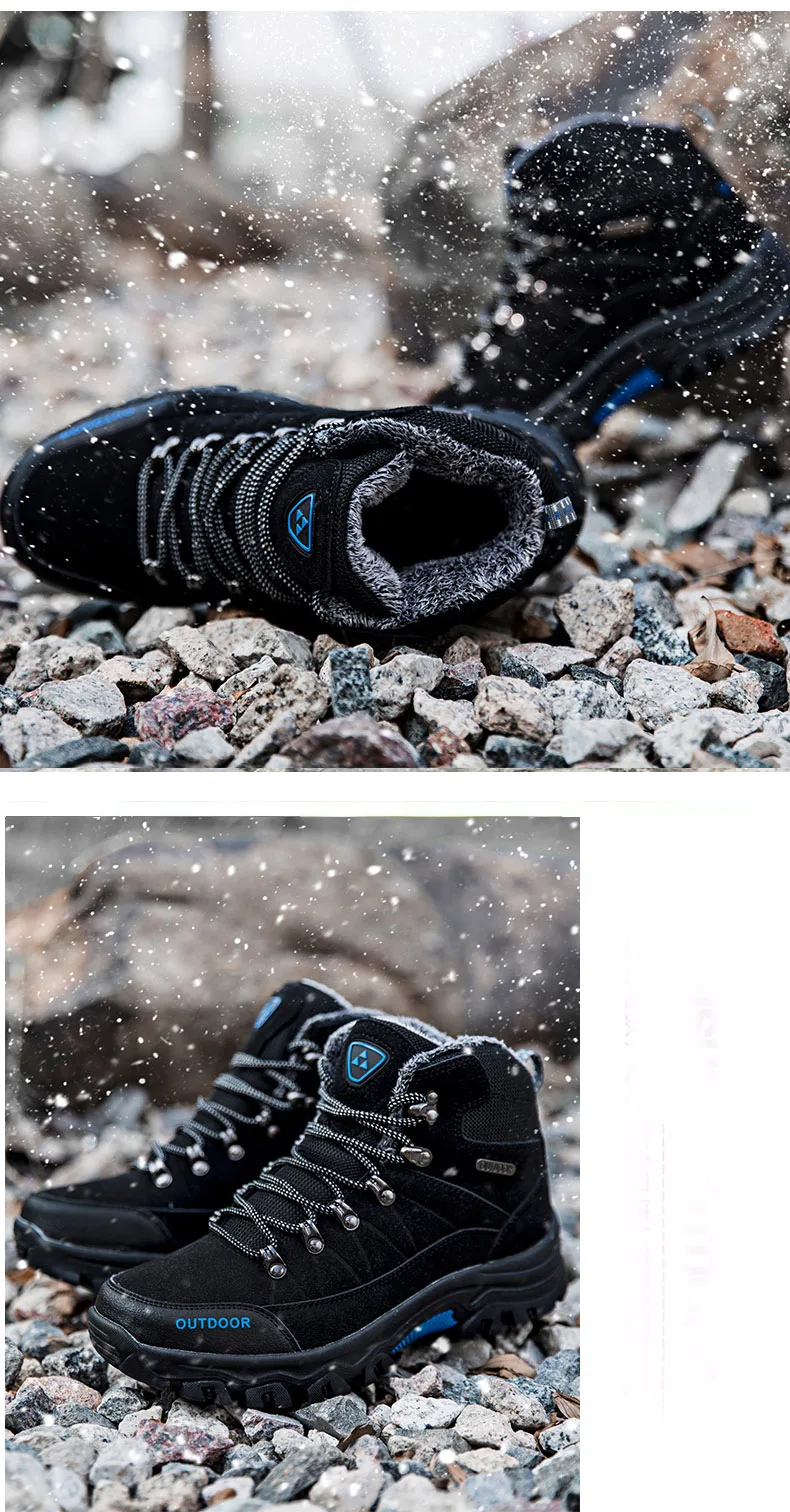 Jackshibo Мужская Уличная походная обувь, альпинистские кроссовки, мужская тактическая обувь, теплая Нескользящая походная обувь