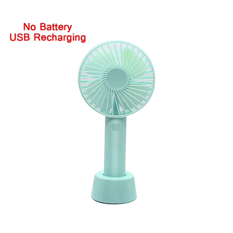 Мини-вентилятор Ручной кулер стол Регулируемая скорость портативный USB Перезаряжаемый вентилятор охладитель воздуха Открытый путешествия - Цвет: blue 1