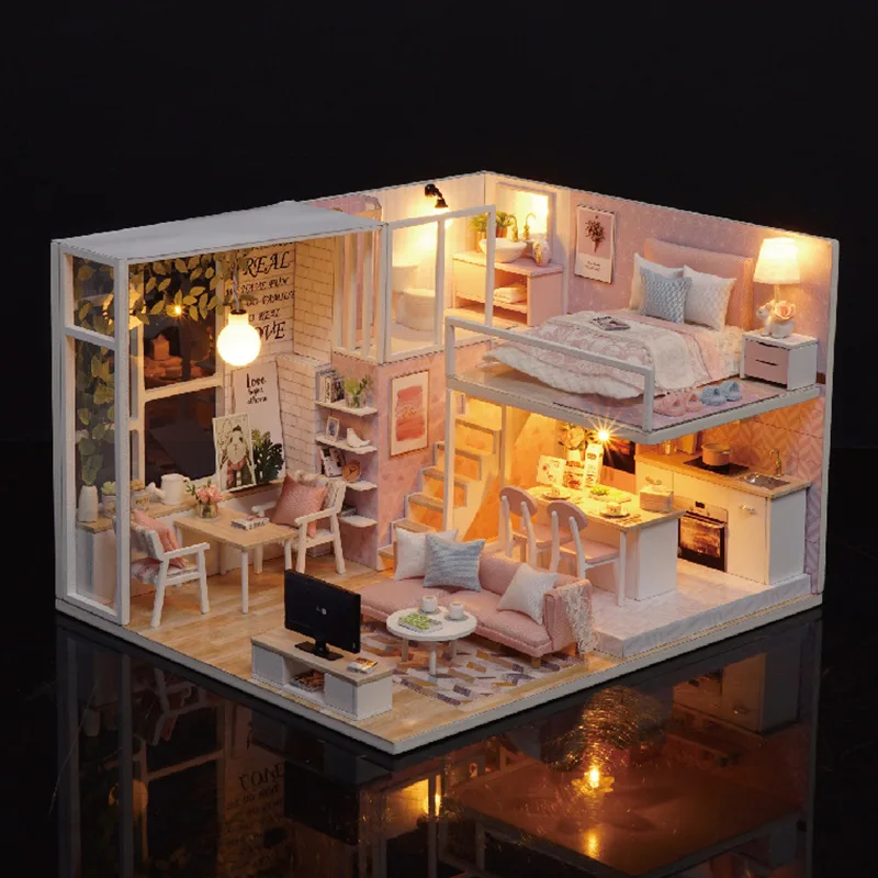 

DIY Hut Dream Model Architecture Angel Handmade House Creative for Making Toy Wood Gift Girl'S