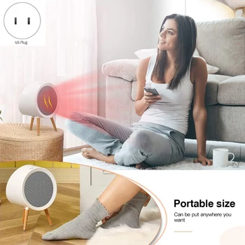 

ABRA-800W Electric Portable Heater with Thermostat Flip and Overheat Protection for Home Bedroom Or Office US Plug