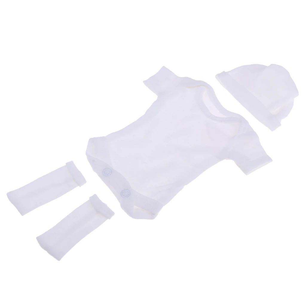 Adorable Short Sleeve Rompers With Accessories For 26-28cm Baby Dolls DIY Dress-up