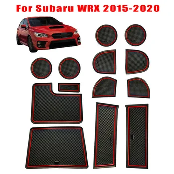 

Cup Holder Pad Console Door Pocket Insert Mat Kit For Subaru WRX 2015-2020 Direct Replacement Car Styling Sticker Accessories