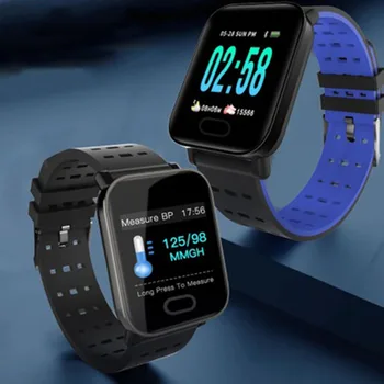 

Hot A6 Smart bracelet Newest chip blood pressure measure Sport Waterproof Smart Wrist Watch Fitness Tracker for Android IOS