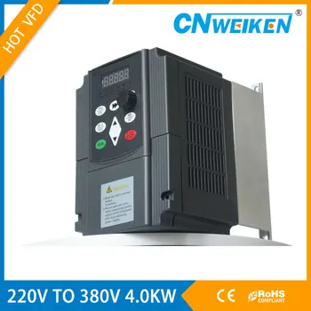 

Frequency Converter VFD Boost Converter 4KW Single phase 220v Input and three-phase 380V Output motor speed controller