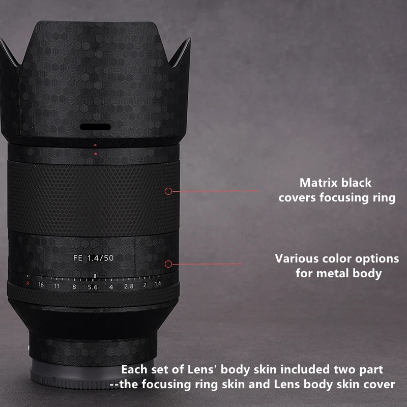 SONY - Planar FE50mm F1.4 ZA SEL50F14Z 保護ステッカー付 50 1.4 Lens Cover Skin For Sony Planar T* Fe 50mm F1.4 Za