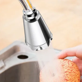 

Rotating Faucet Sprayer Splash-proof Pressurized Water-saving Kitchen Bathroom Splash Proof Rotary Extender Water Saver Faucet