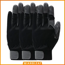 QIANGLEAF 3 шт. брендовые защитные рабочие перчатки для верховой езды Черные Серые защитные рабочие перчатки 6490