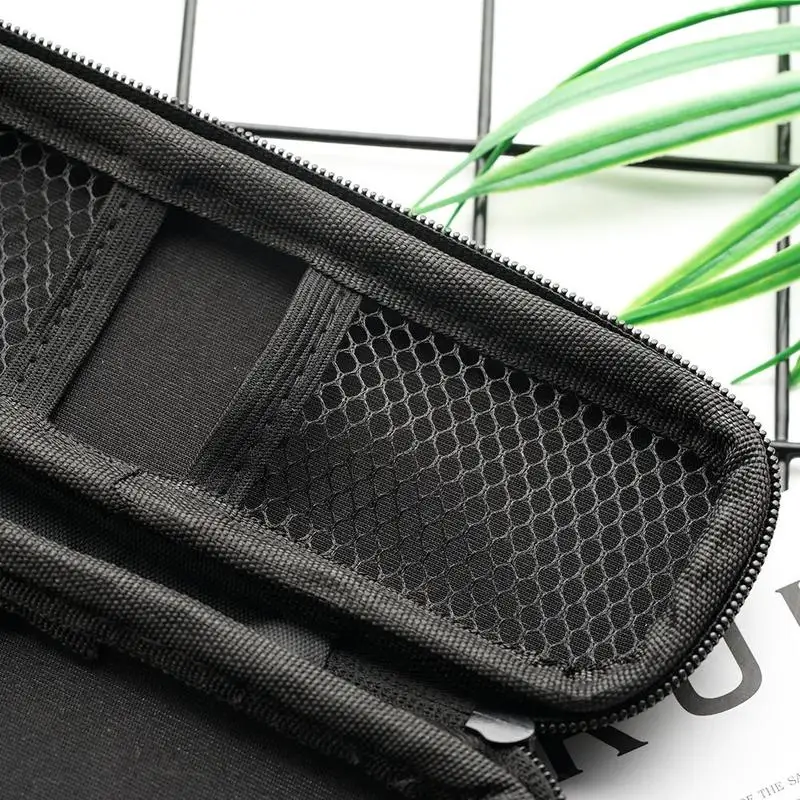 Portable EVA Black Hard Shell Pencil Case Protective Storage Pencil Case Carrying Pen Box For Pen Earphone Organize pencil cases stationery box